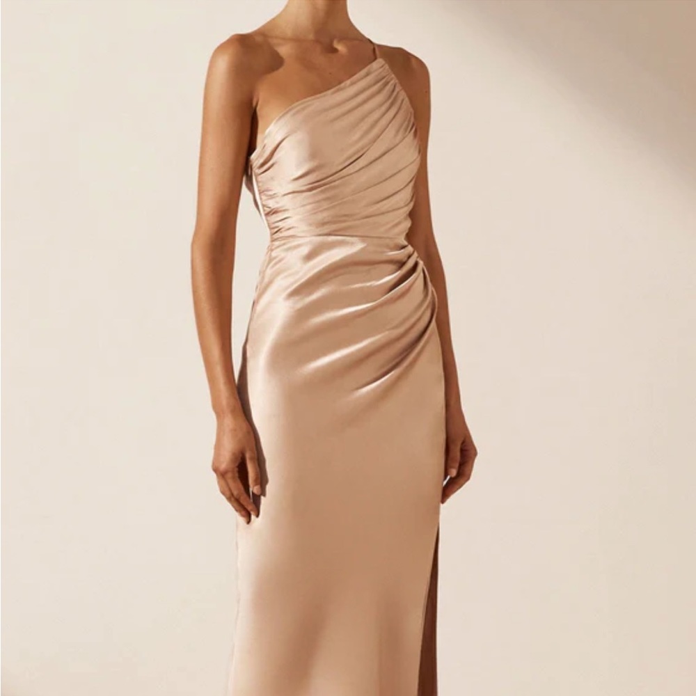 Shona Joy La Lune Asymmetrical Gathered Maxi Dress - worn once, never altered